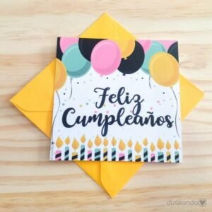 ELUTUPEN KATA Tarjeta de Feliz Cumpleaños Hecha a Mano (2)